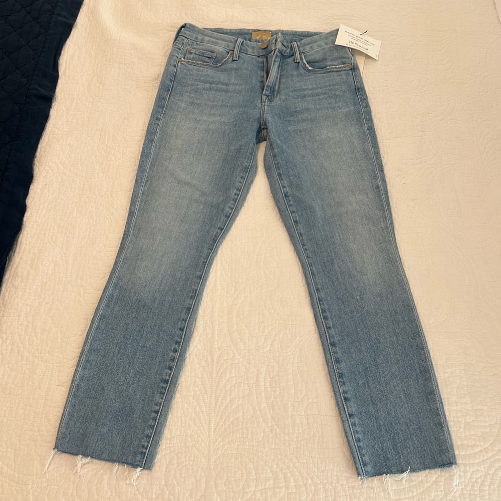 NWT Mother The Looker Ankle Snippet Jeans